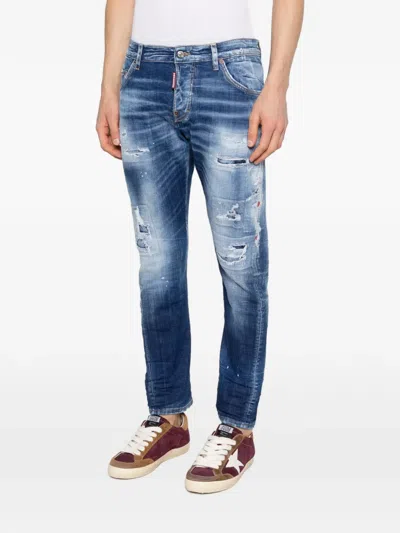 Dsquared2 Distressed-effect Jeans In Blue