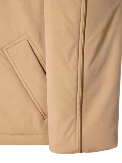 Ps By Paul Smith Button Quilted Jacket In Brown