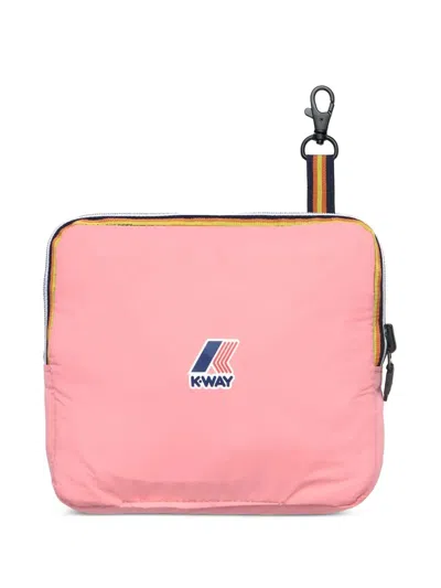 K-way Zip Pocket Backpack In Pink
