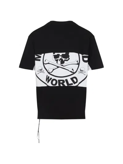 Mastermind Japan Mastermind World Horizontal Blocked Mini Short Sleeve Tee In Black