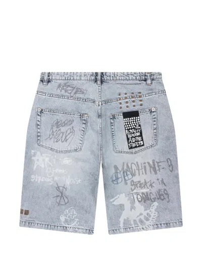 Ksubi Maxx Graffiti Shorts In Blue