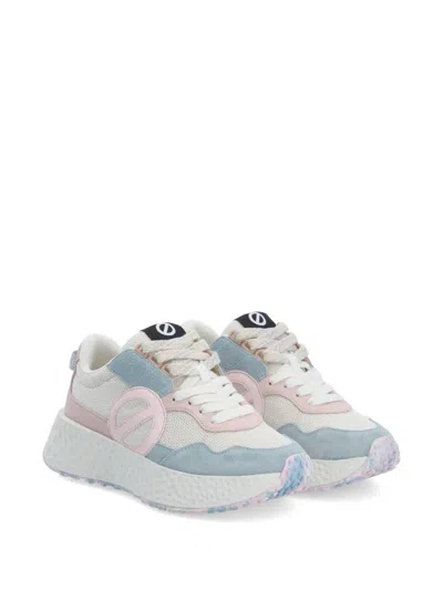 No Name Logo Panel Sneakers In White