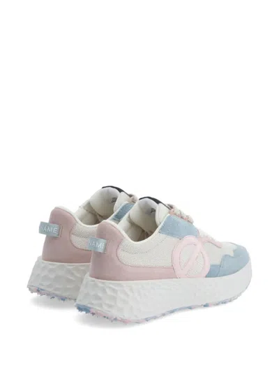 No Name Logo Panel Sneakers In White