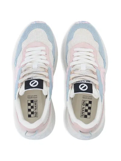 No Name Logo Panel Sneakers In White