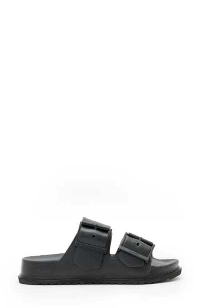 Allsaints Sian Leather Buckle Sandals In Black