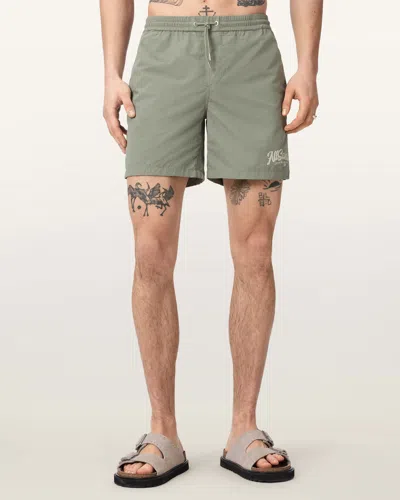 Allsaints Odyssey Swimshort In Green