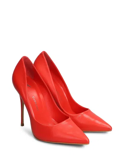 Carrano 110mm Leather Pumps In Red