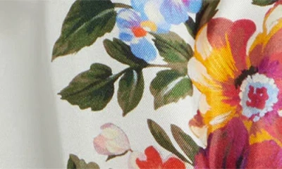 Dolce & Gabbana Vanity Floralprint Silk Twill Shirt In White In White