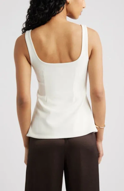 Open Edit Flared Tank In White