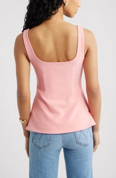 Open Edit Flared Tank In Pink