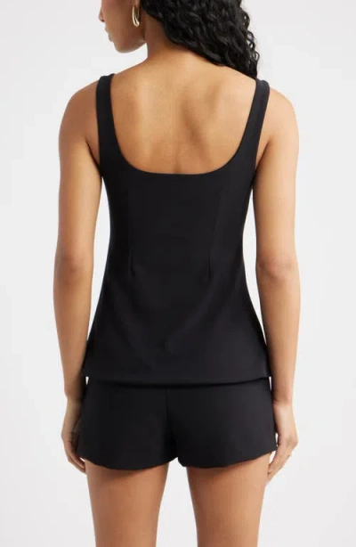 Open Edit Flared Tank In Black