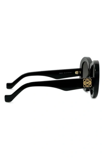 Loewe Anagram 51mm Beveled Acetate Pentagon Sunglasses In Black