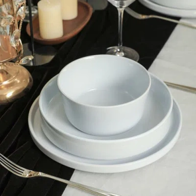 Stone Lain Celina 24pc Stoneware Dinnerware Set In White