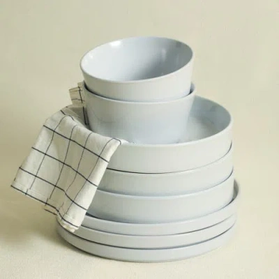Stone Lain Celina 24pc Stoneware Dinnerware Set In White