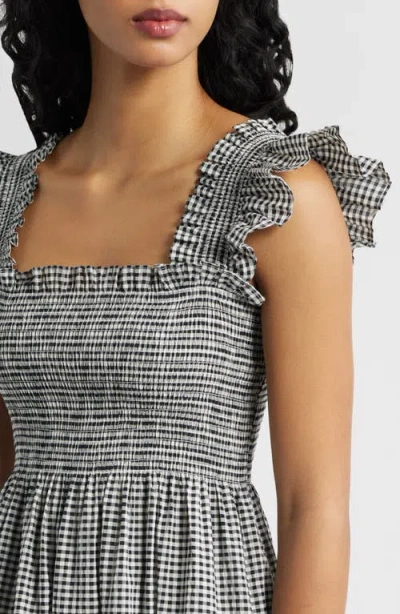 Hill House Home The Ellie Gingham Nap Midi Dress In Blue