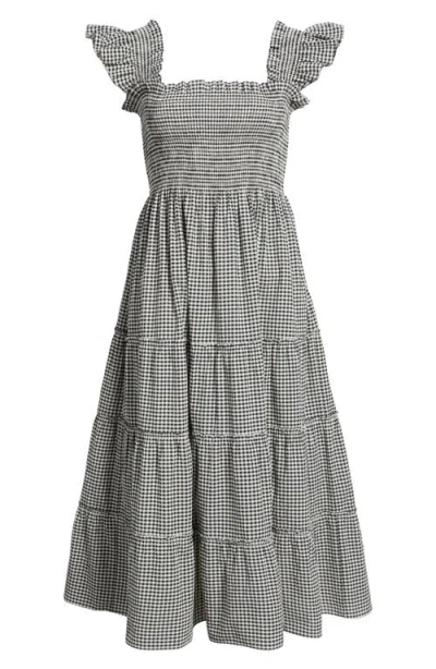 Hill House Home The Ellie Gingham Nap Midi Dress In Blue