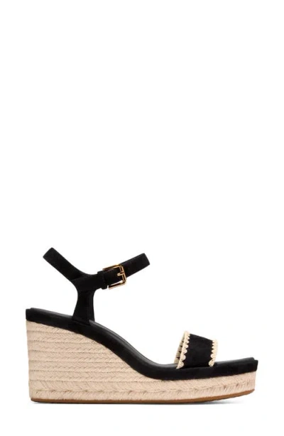 Cole Haan Cloudfeel Asbury Espadrille Wedge Sandals In Black