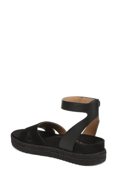 Vionic Yucca Platform Ankle Strap Sandal In Black