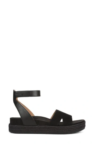 Vionic Yucca Platform Ankle Strap Sandal In Black