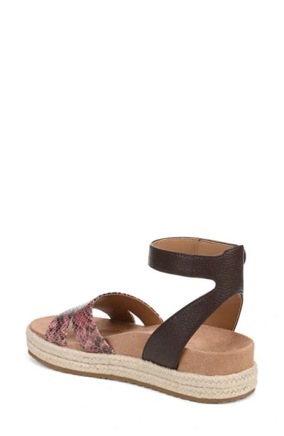 Vionic Yucca Platform Ankle Strap Sandal In Animal Print
