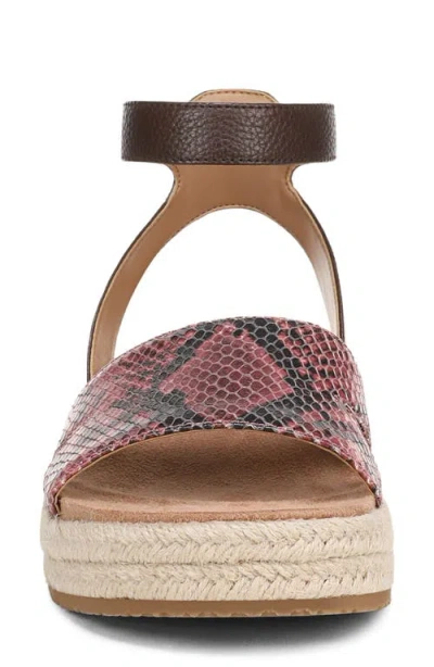 Vionic Yucca Platform Ankle Strap Sandal In Animal Print
