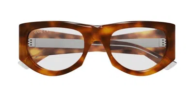 Gucci Rectangular Frame Sunglasses In Orange
