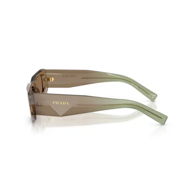 Prada Symbole Rectangular-frame Sunglasses In Neutral