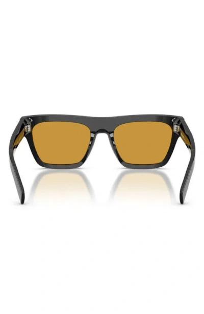 Prada 0pr C03s Rectangular Acetate Sunglasses In Black