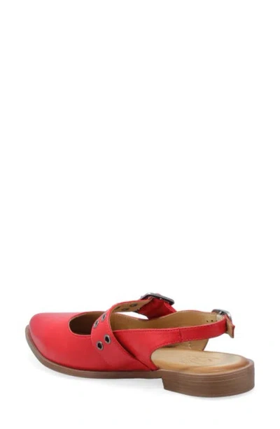 Miz Mooz Freya Slingback Pointed Toe Mary Jane In Red