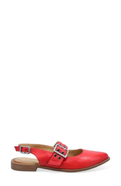 Miz Mooz Freya Slingback Pointed Toe Mary Jane In Red