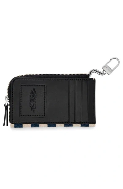 Marc Jacobs The Stripe Canvas Top Zip Wallet In Multi
