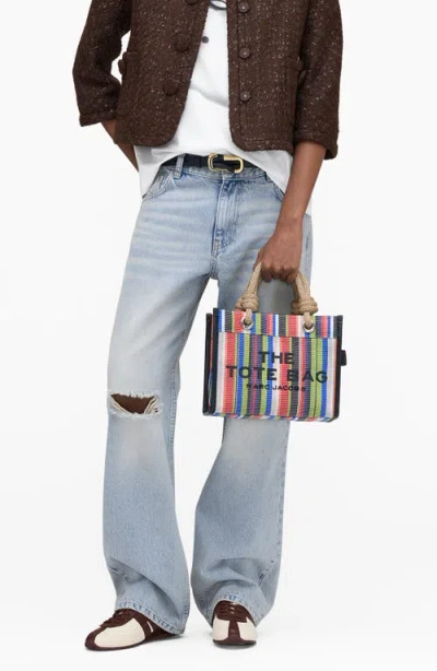 Marc Jacobs The Small Stripe Mesh Tote In Multi