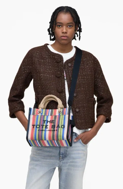 Marc Jacobs The Small Stripe Mesh Tote In Multi