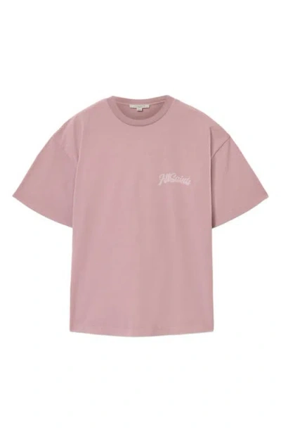 Allsaints Odyssey Etta Oversized T-shirt In Pink