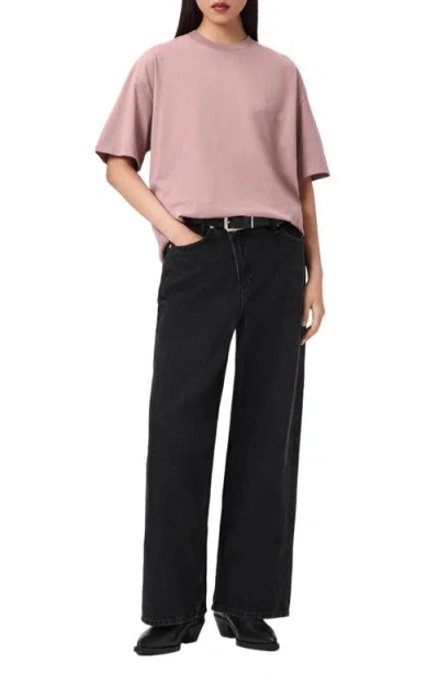 Allsaints Odyssey Etta Oversized T-shirt In Pink