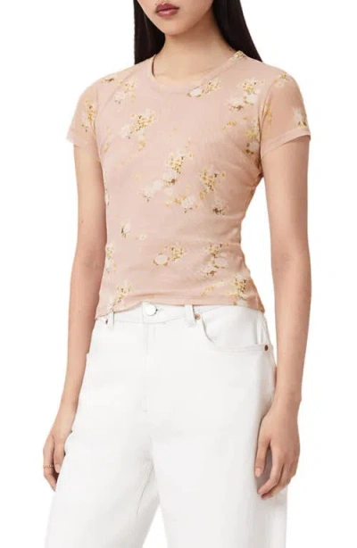 Allsaints Ellie Mesh T-shirt In Multi