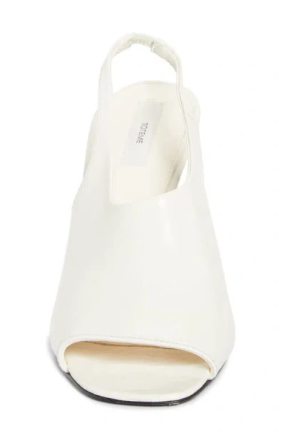 Totême Women White Slingback Heels, 7.5 Luxury Pumps & Heels For Women Darveys In White