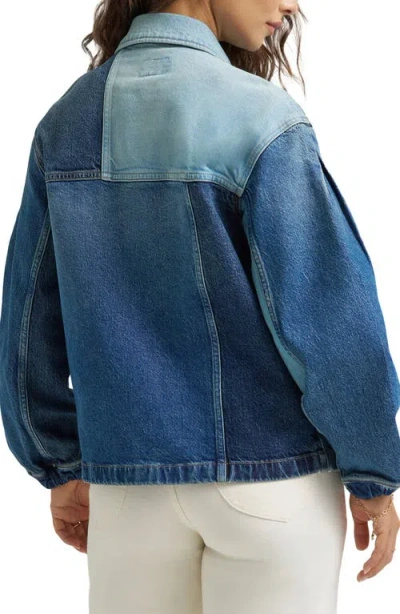 Lee Patched Denim Chore Jacket In Blue