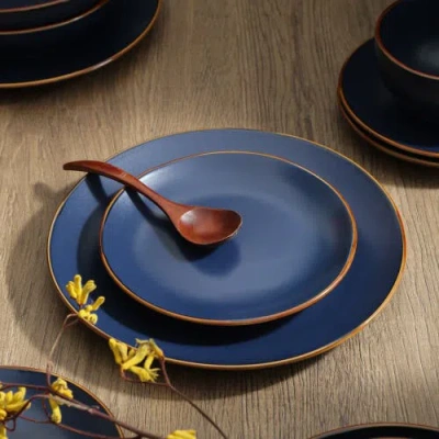 Stone Lain Brasa Stoneware 16-piece Dinnerware Set In Blue