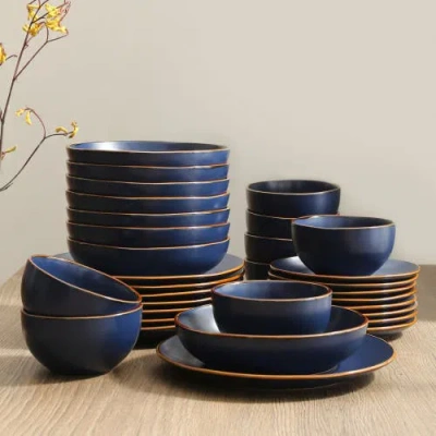 Stone Lain Brasa Stoneware 16-piece Dinnerware Set In Blue