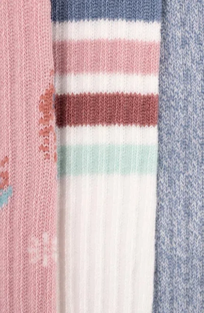 Muk Luks Assorted 3-pack Cotton Blend Knee High Compression Socks In Multi