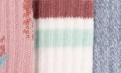 Muk Luks Assorted 3-pack Cotton Blend Knee High Compression Socks In Multi