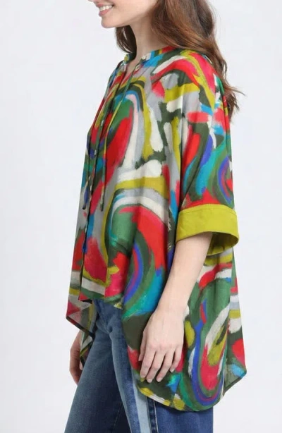 Apny Abstract Print Tunic In Multi