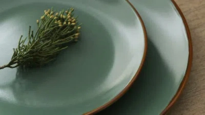 Stone Lain Brasa Stoneware 16-piece Dinnerware Set In Green