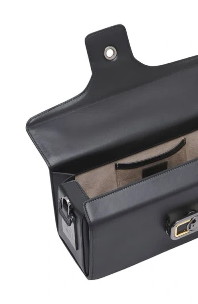Lanvin Medium Pencil Cat Leather Bag In Black