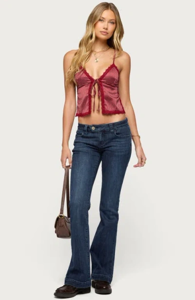 Edikted Roccio Bootcut Jeans In Blue