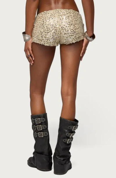 Edikted Annael Sequin Micro Shorts In Multi