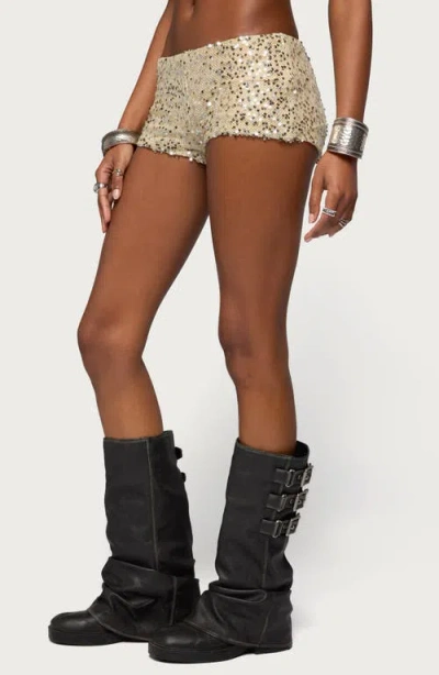 Edikted Annael Sequin Micro Shorts In Multi