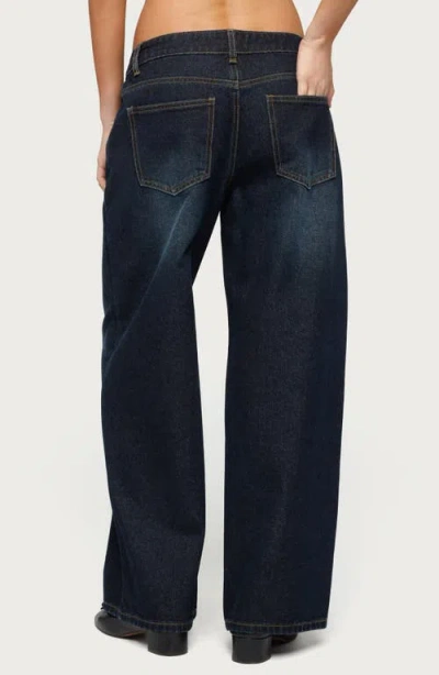 Edikted Raelynn Wide Leg Jeans In Blue