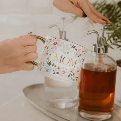 Sweet Water Decor Patterned 14 oz Gold Handle Coffee Mug In Multi